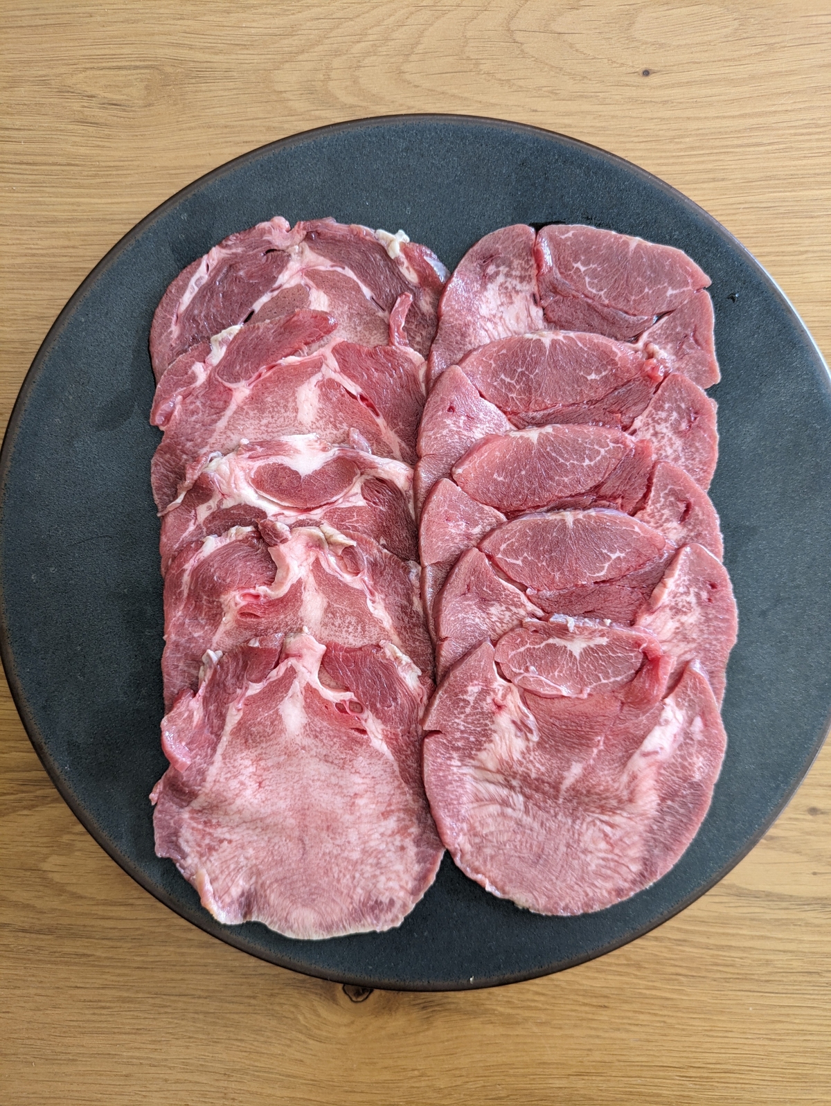 NZ産放牧牧草牛<BR>タン2mmスライス150g<BR>✨焼き肉のマスト品!